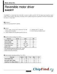 Datasheet BA6287F manufacturer Rohm