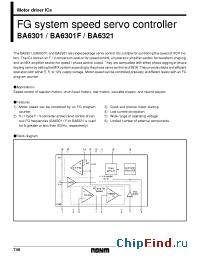 Datasheet BA6301 manufacturer Rohm