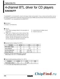 Datasheet BA6392FP manufacturer Rohm