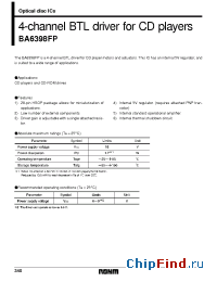 Datasheet BA6398 manufacturer Rohm