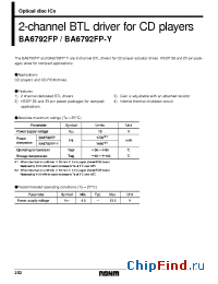 Datasheet BA6792FP manufacturer Rohm