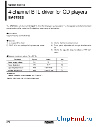 Datasheet BA6798S manufacturer Rohm
