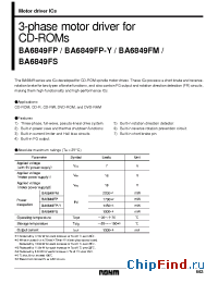 Datasheet BA6849FP-Y manufacturer Rohm