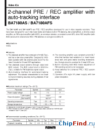 Datasheet BA7180AS manufacturer Rohm