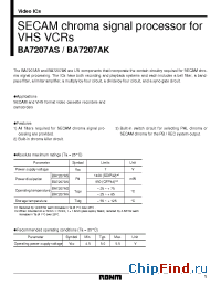 Datasheet BA7207AK manufacturer Rohm