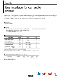 Datasheet BA8270F manufacturer Rohm