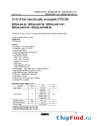Datasheet BR24L04FJ-W manufacturer Rohm