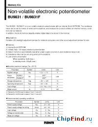 Datasheet BU9831 manufacturer Rohm