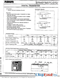 Datasheet DTA144V manufacturer Rohm