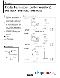 Datasheet DTB143E manufacturer Rohm