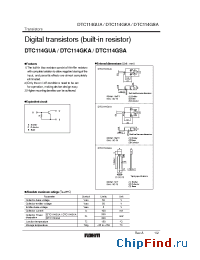 Datasheet DTC114GKA manufacturer Rohm
