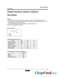 Datasheet DTC123TKA manufacturer Rohm