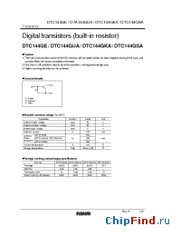 Datasheet DTC144GE manufacturer Rohm