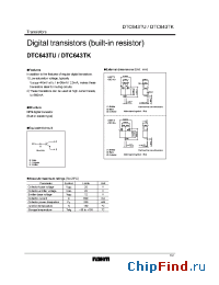 Datasheet DTC643TK manufacturer Rohm