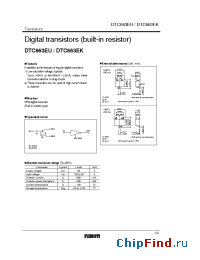 Datasheet DTC663EK manufacturer Rohm
