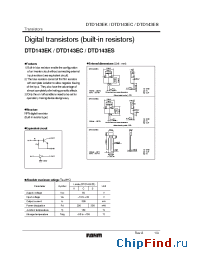 Datasheet DTD143EC manufacturer Rohm
