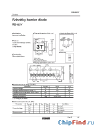Datasheet RB480Y manufacturer Rohm
