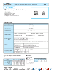 Datasheet 10SZV22M5X55 manufacturer Rubycon