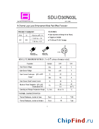 Datasheet SDD30N03L manufacturer SamHop