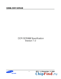 Datasheet DDRSDRAM1111 manufacturer Samsung