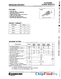 Datasheet IRF822 manufacturer Samsung