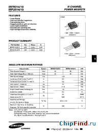 Datasheet IRFR014 manufacturer Samsung