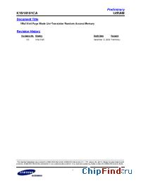 Datasheet K1S16161CA-I manufacturer Samsung