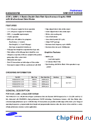 Datasheet K4D623237M-QC10 manufacturer Samsung