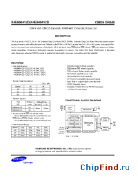Datasheet K4E640412D manufacturer Samsung