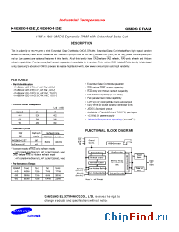 Datasheet K4E640412E-JI50 manufacturer Samsung