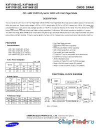 Datasheet K4F160812D-B manufacturer Samsung