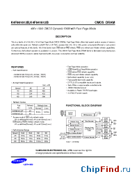 Datasheet K4F661612B-L manufacturer Samsung