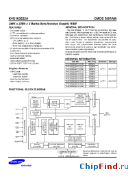Datasheet K4G163222A-QC/L50 manufacturer Samsung