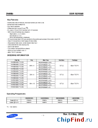 Datasheet K4H560438D manufacturer Samsung