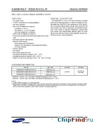 Datasheet K4M28163LF-R(B)E/N/S/C/L/R1H manufacturer Samsung