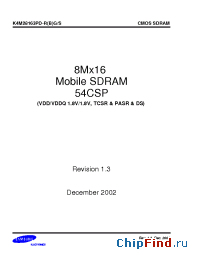 Datasheet K4M28163PD-RG manufacturer Samsung