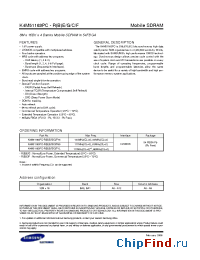 Datasheet K4M51163PC-RBC manufacturer Samsung