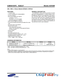 Datasheet K4M56163PE-R manufacturer Samsung