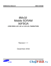 Datasheet K4M56323LD-MEG/S manufacturer Samsung