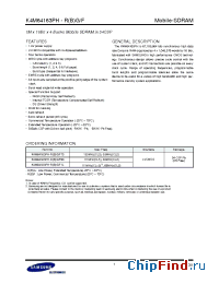Datasheet K4M64163PH-RBF75 manufacturer Samsung