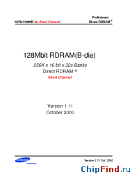 Datasheet K4R271669B-NCK8 manufacturer Samsung