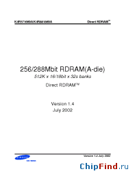 Datasheet K4R571669A-FbCcM8 manufacturer Samsung