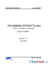 Datasheet K4R571669D manufacturer Samsung