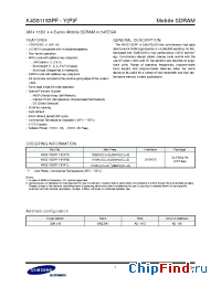 Datasheet K4S51153PF manufacturer Samsung