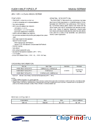Datasheet K4S51163LF-Y(P)C/L/F1L manufacturer Samsung