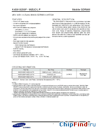 Datasheet K4S513233F-M(E)C/L/F75 manufacturer Samsung