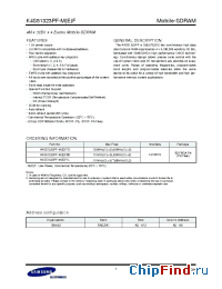 Datasheet K4S51323PF-MEF90 manufacturer Samsung