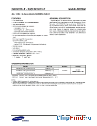 Datasheet K4S56163LF-X(Z)E/N/G/C/L/F1L manufacturer Samsung