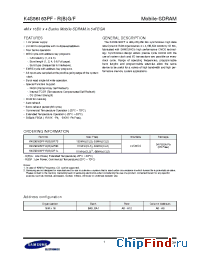 Datasheet K4S56163PF-R(B)G/F90 manufacturer Samsung