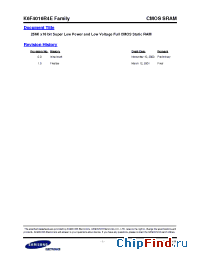 Datasheet K6F4016R4E-EF85 manufacturer Samsung